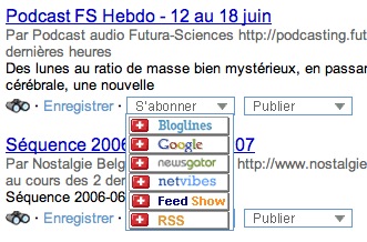 Obtenir le flux RSS de ses résultats de recherche