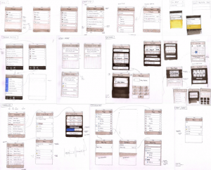 Phase de maquettage ergonomique, application Things for iPhone