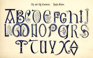 Table de typographie du 9ème siècle