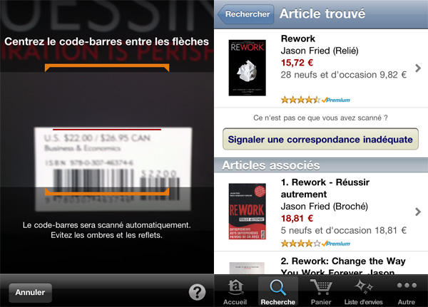 Capture application m-commerce Amazon