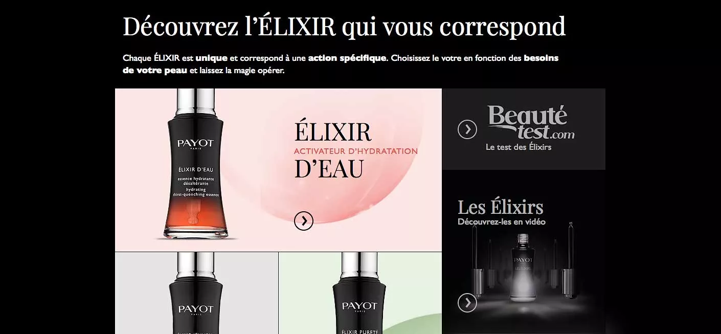 Élixir Payot produit