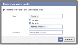 Géolocaliser le contenu d'une page Facebook