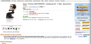 Fiche produit Amazon