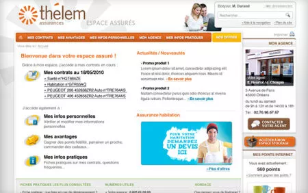 Extranet assurés Thélem Assurances