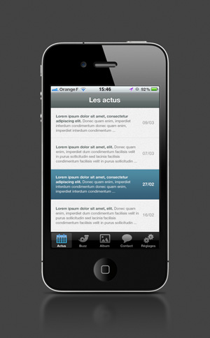 Rocket, application iPhone par LunaWeb