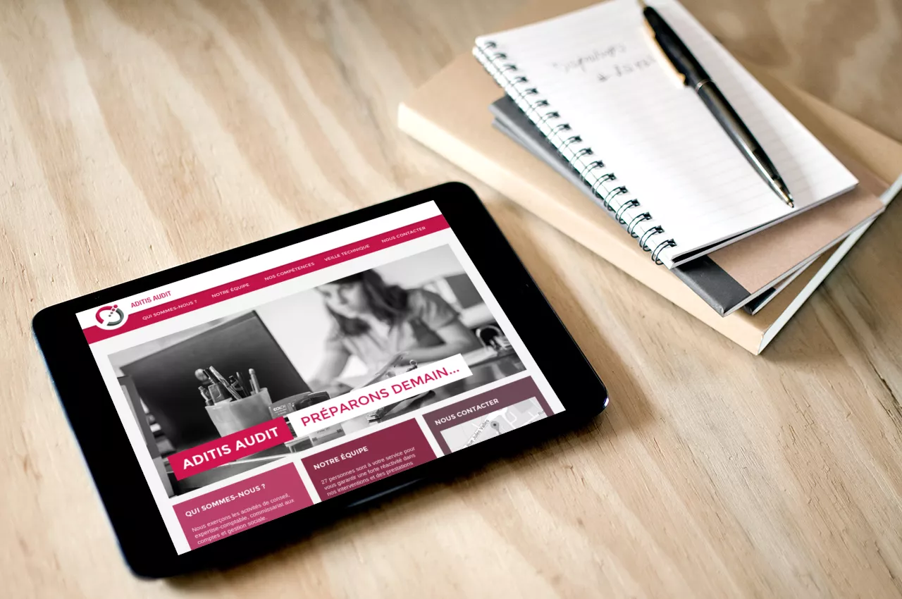 Site Aditis conçu en responsive Design par LunaWeb