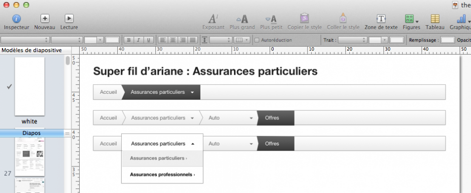Maquettage ergonomique dans Keynote