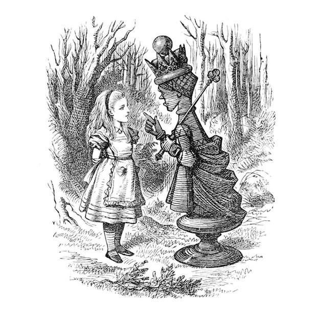 Illustration, Alice parlant au roi