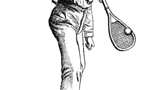 Un homme jouant au tennis