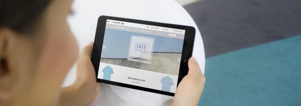 Site Lacoste sur tablette