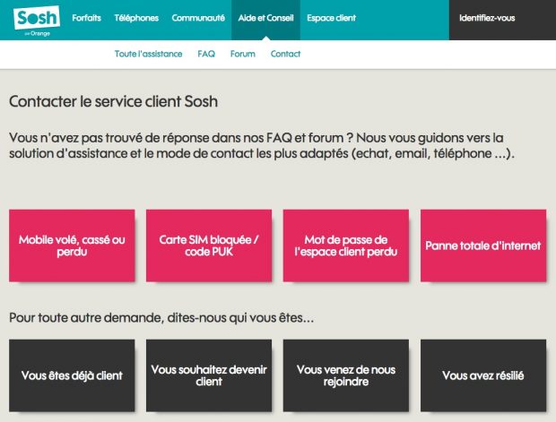 chat en ligne de Sosh