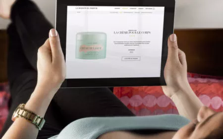 Vue sur tablette de la boutique en ligne La Maison du Parfum