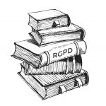gravure illustrant une pile de livres - mise en application RGPD - LunaWeb