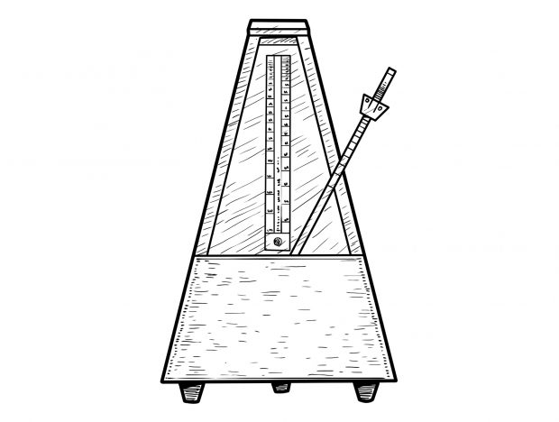 Gravure illustrant un metronome - LunaWeb