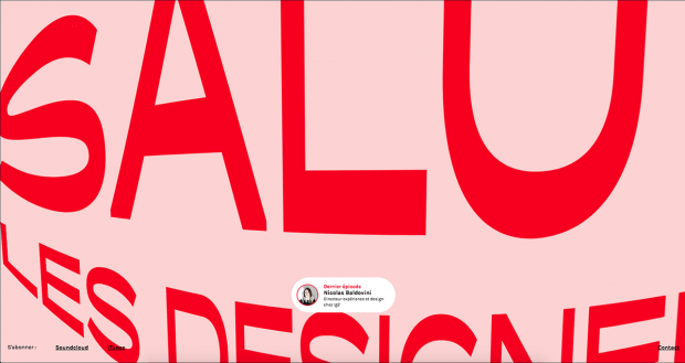 Interface conçue par Jessy pour le site Salut les designers - Agence LunaWeb