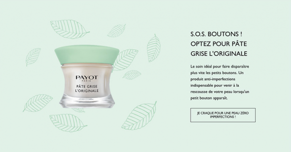 Ecommerce site Payot optimisation boutons Ecommerce site Payot optimisation boutons