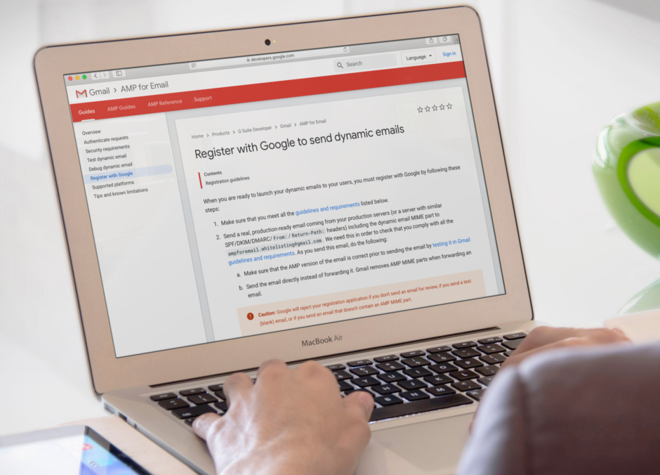 Inscription Google AMP