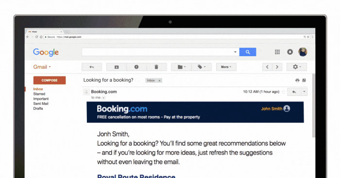 Amp for Email, démonstration d'un emailing dynamique