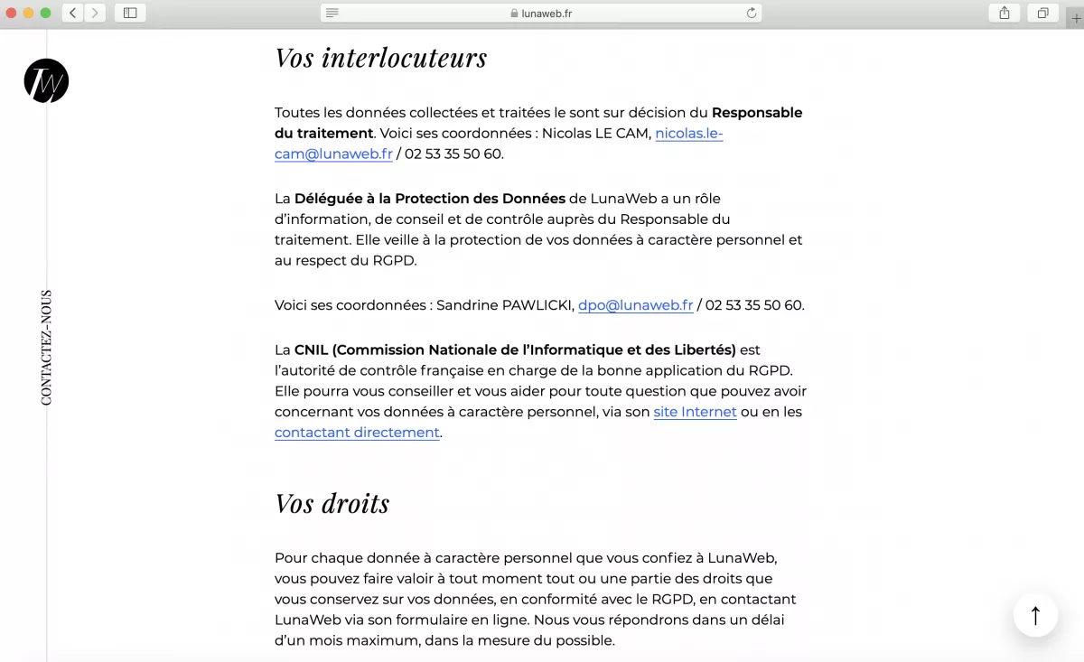 Information de vos utilisateurs - collecte de données - RGPD