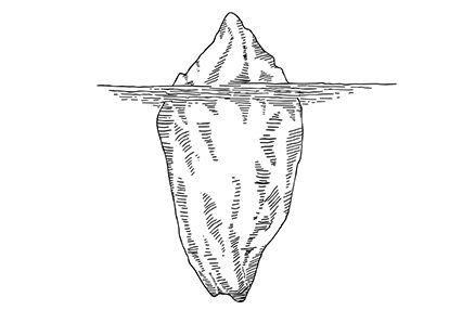 la collecte de données, partie visible de l'iceberg_