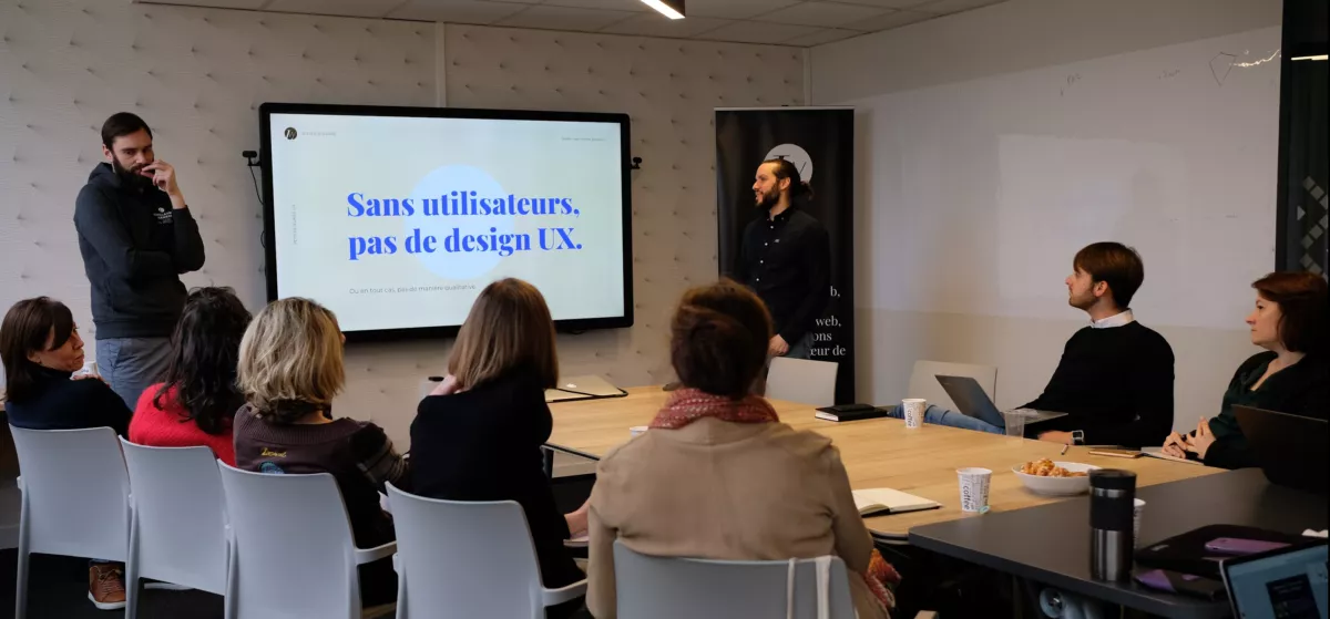 Atelier avec des clients de l'Agence