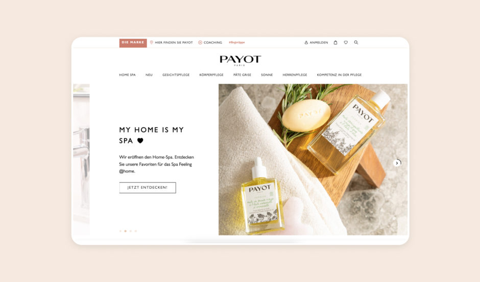 page d'accueil eshop allemand