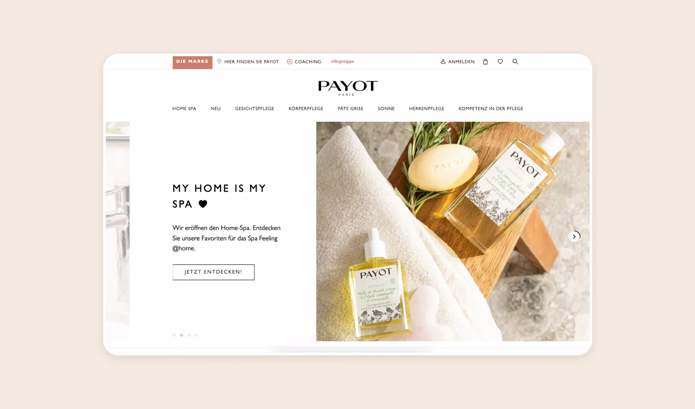 page d'accueil eshop allemand