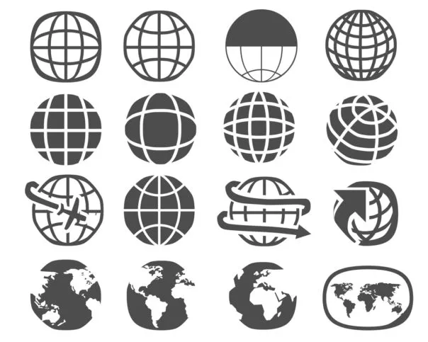 Différents dessins représentant la planète Terre.