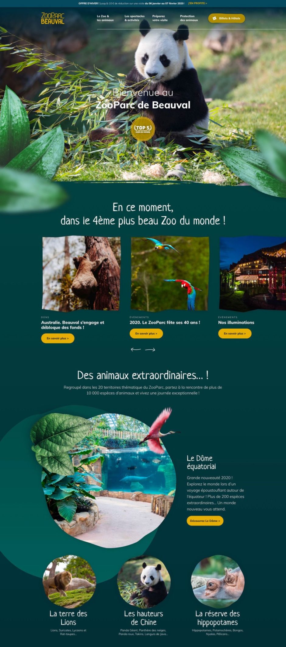 page d'accueil zoobeauval