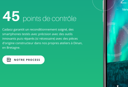 Texte UX écrit pour la société Cadaoz