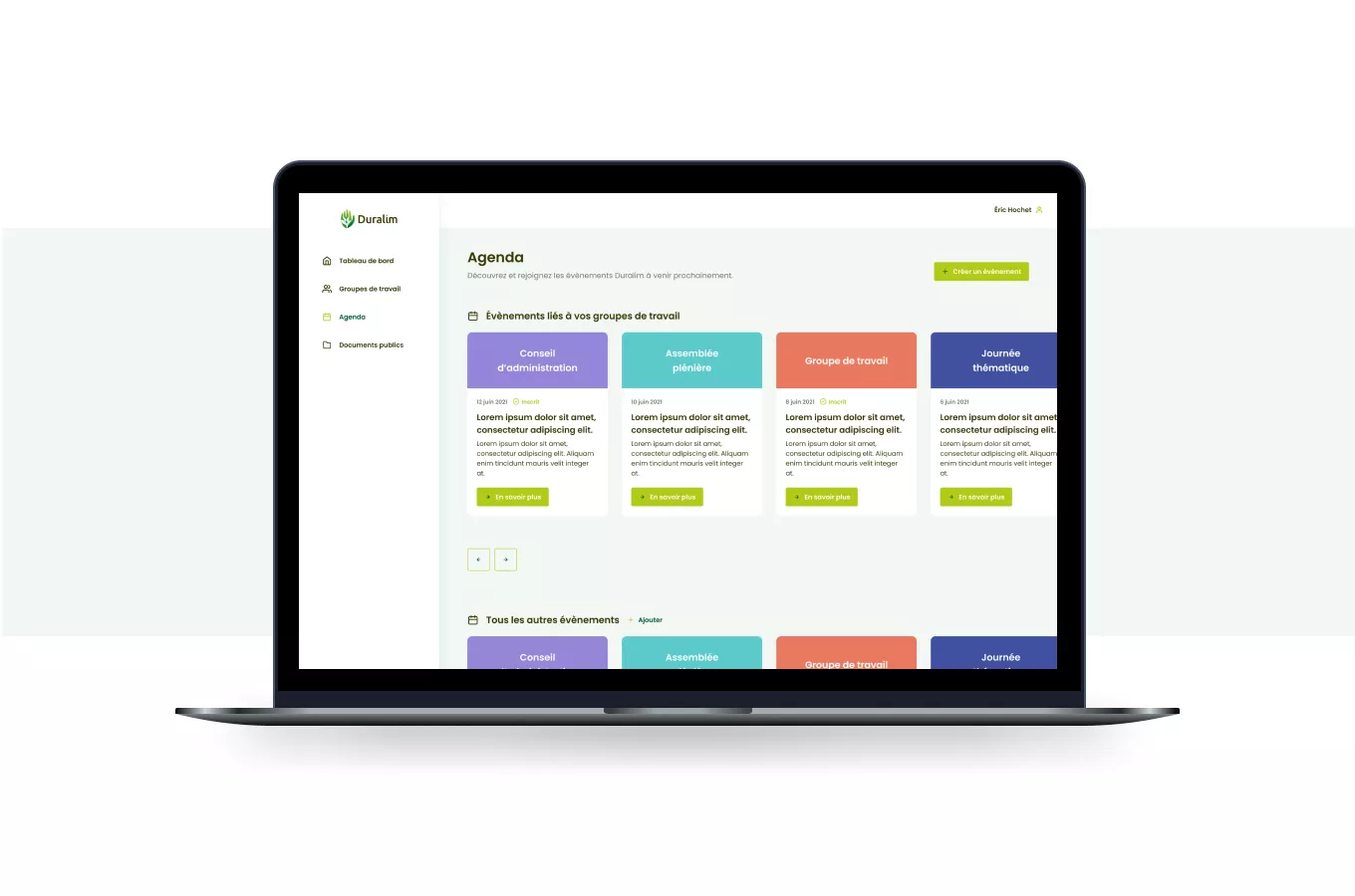 duralim agenda en ligne