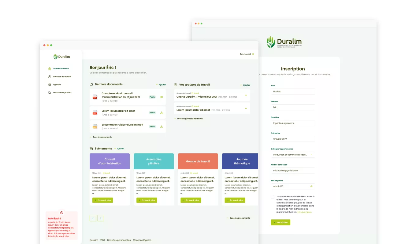 duralim espace privé