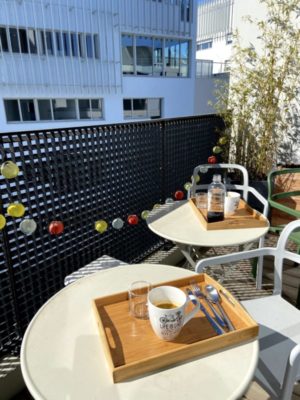 La terrasse de l'Agence LunaWeb à Rennes