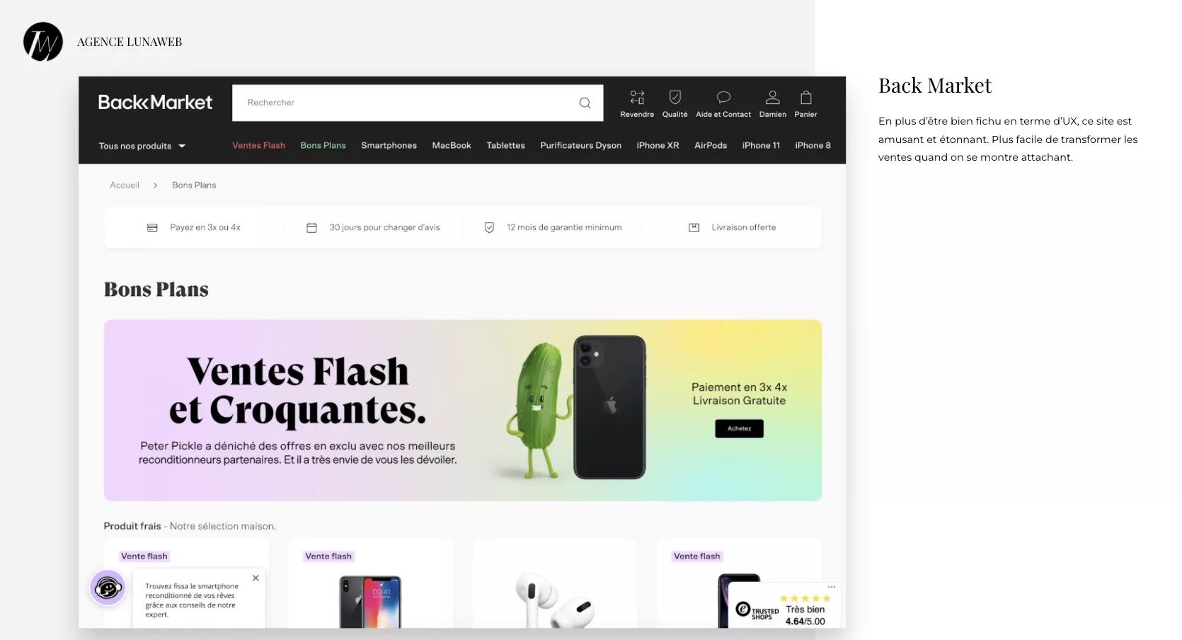 Exemple d'UX writing