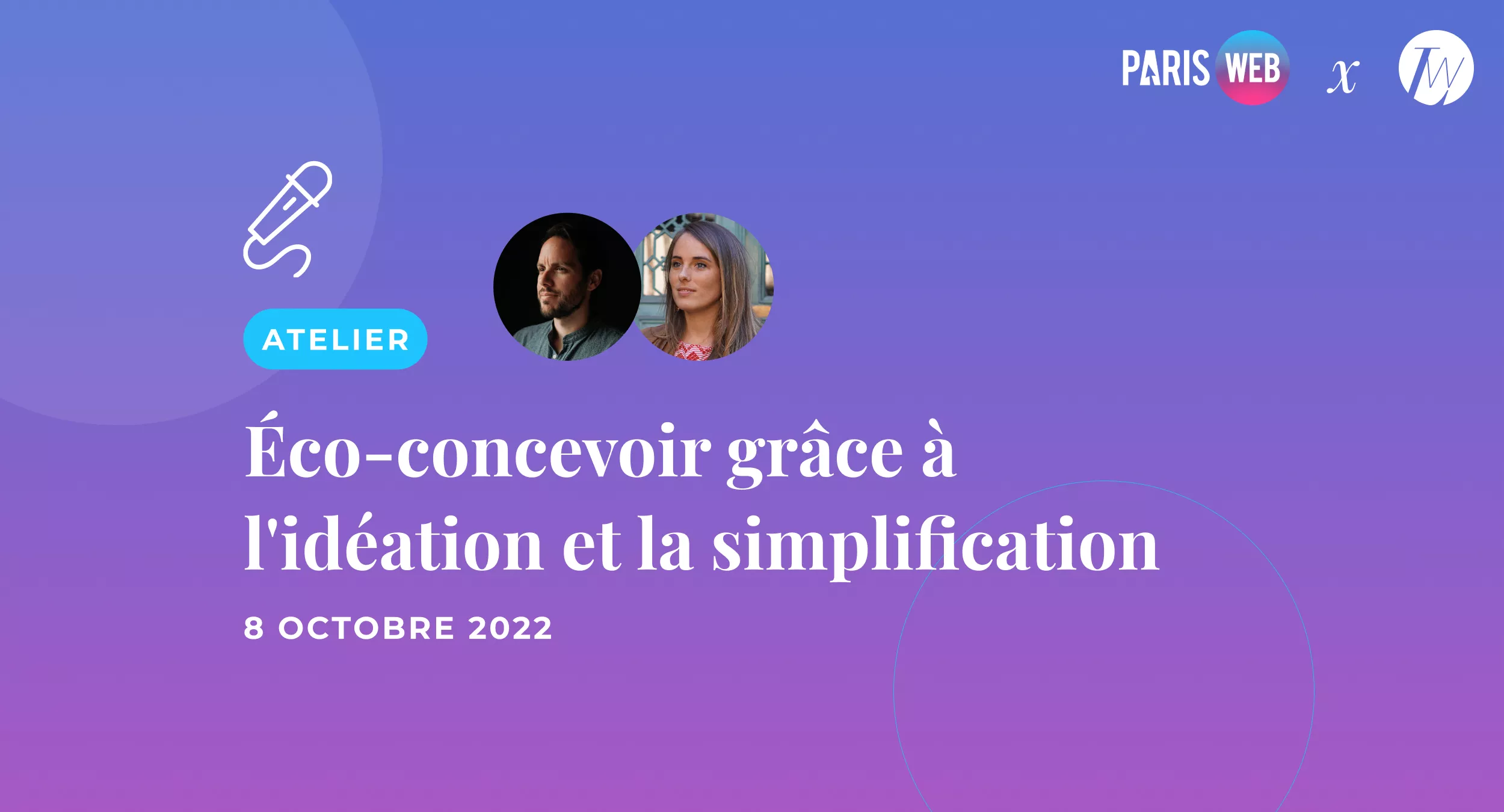 Alizée Rault et Damien Legendre animeront un atelier écoconception web lors de Paris Web 2022