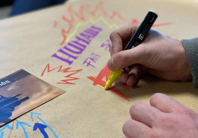 Une fresque du climat a été réalisée par le pôle UX de l'Agence LunaWeb