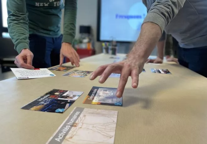 Une fresque du climat a été réalisée par le pôle UX de l'Agence LunaWeb