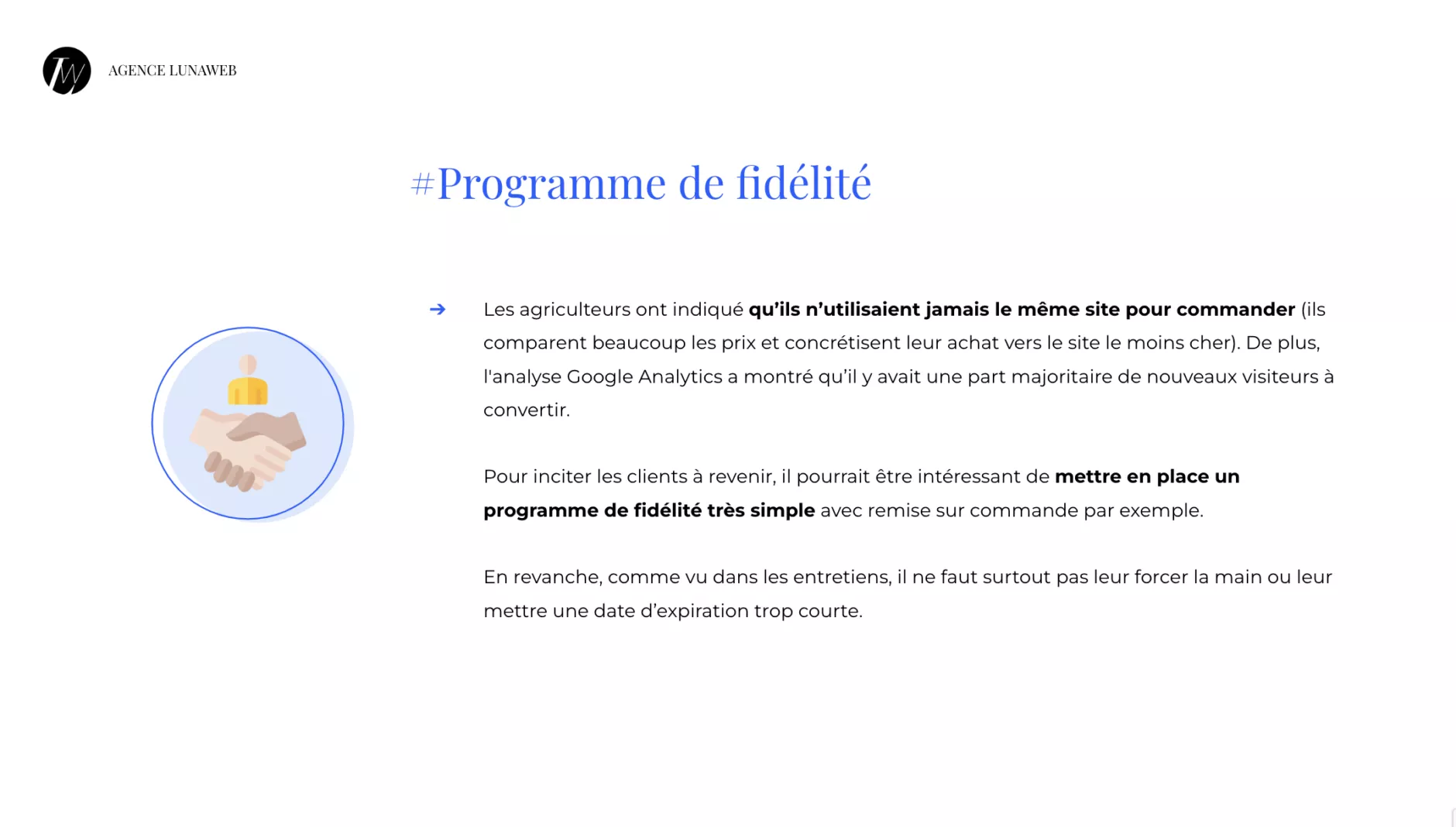 Programme fidélité pensé UX chez LunaWeb