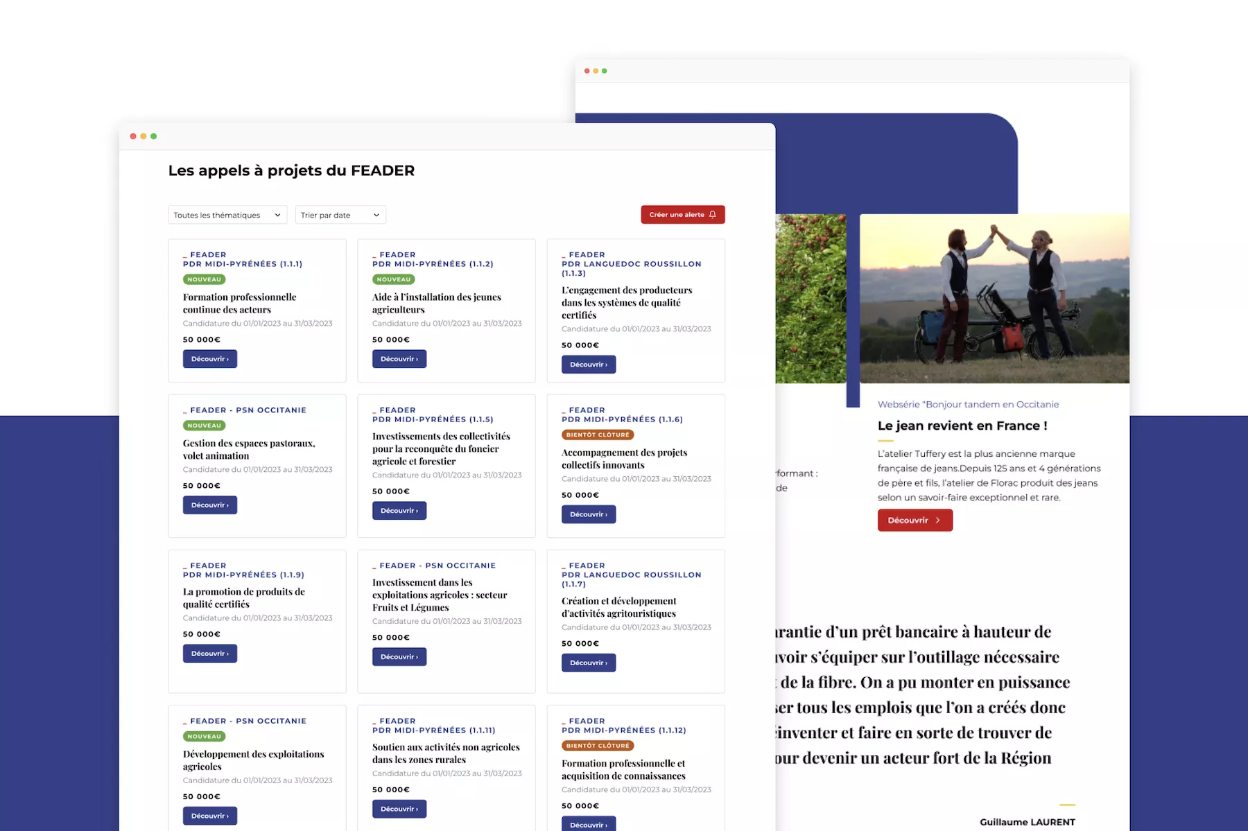 2 vues desktop Europe en Occitanie