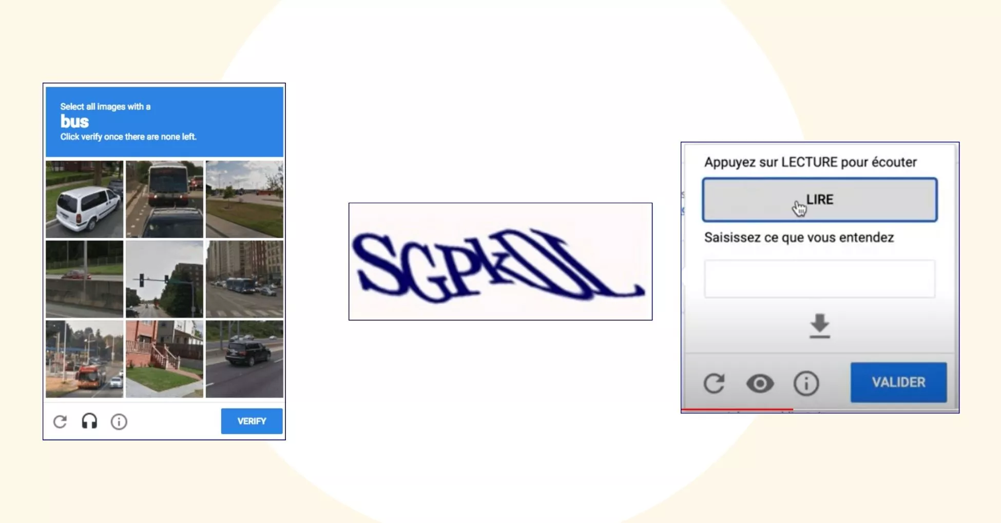 Exemples de captcha