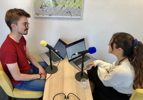 Enregistrement podcast Alexandre et Érika