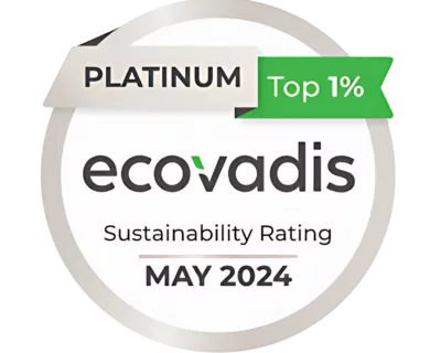 Logo label Ecovadis dans son grade Premium tel qu'attribué à LunaWeb en 2024