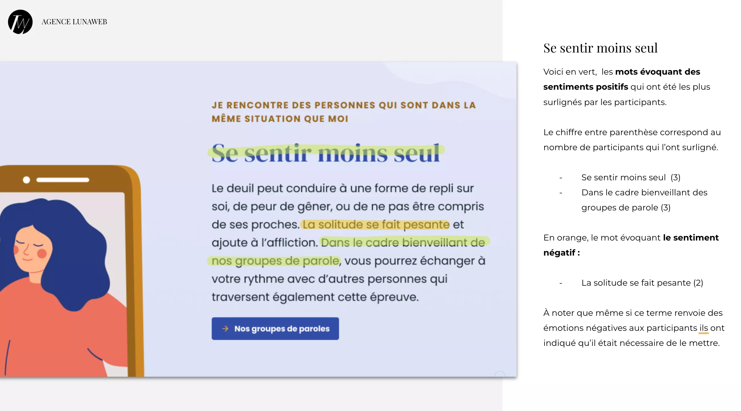 Tests de surligneurs sur le site de dialogue et solidarité