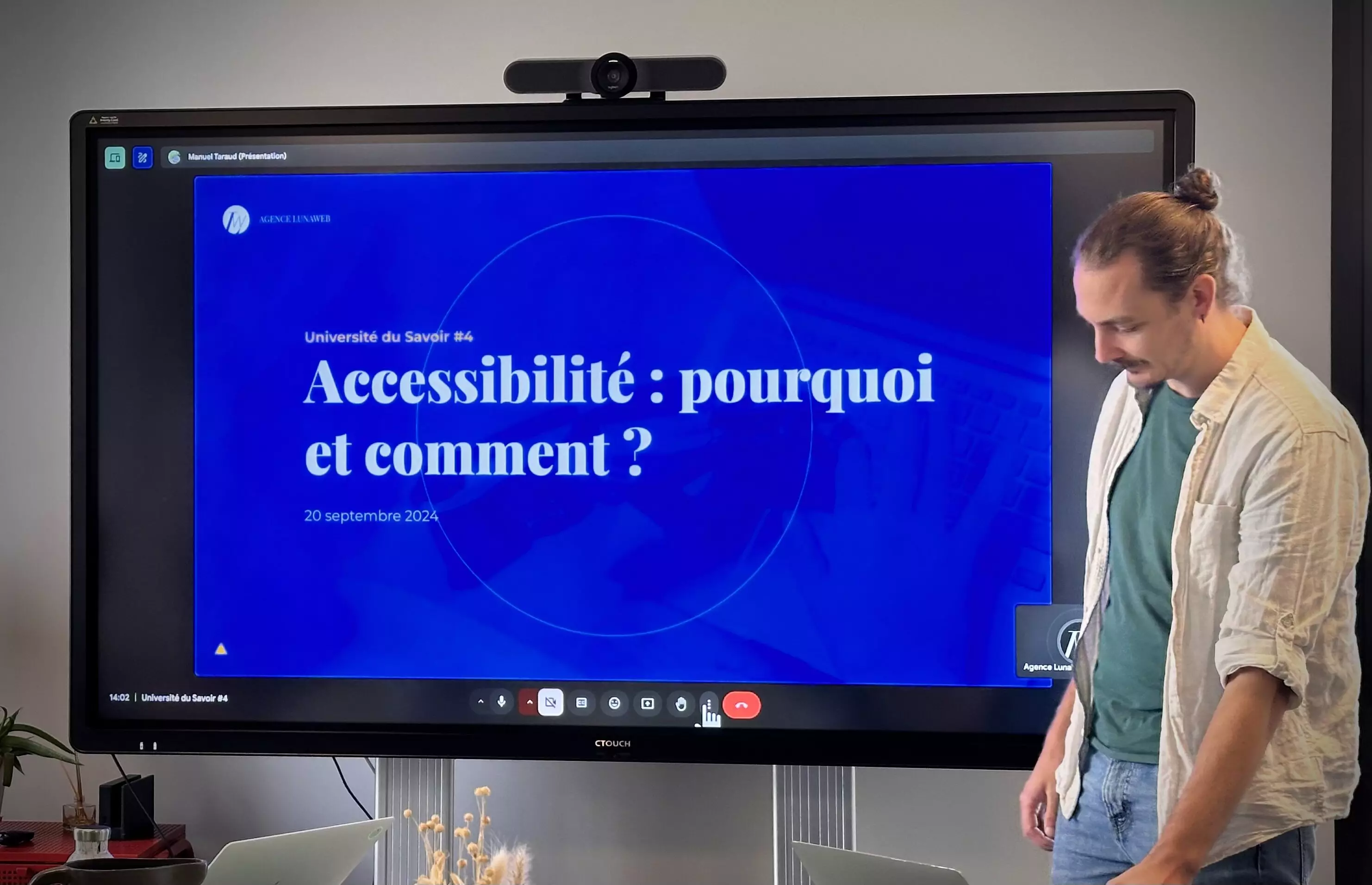 Moment de partage de compétences autour de l'accessibilité, par Manuel Taraud chez LunaWeb